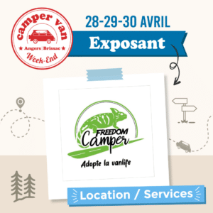 Freedom Camper au Camper Van Week-End des 29,29 et 30 avril 2023 à Brissac, Angers