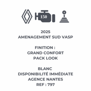 ref 797 renault, 150ch, boite auto, 4 places, finition grand confort, pack look, sud vasp, nantes